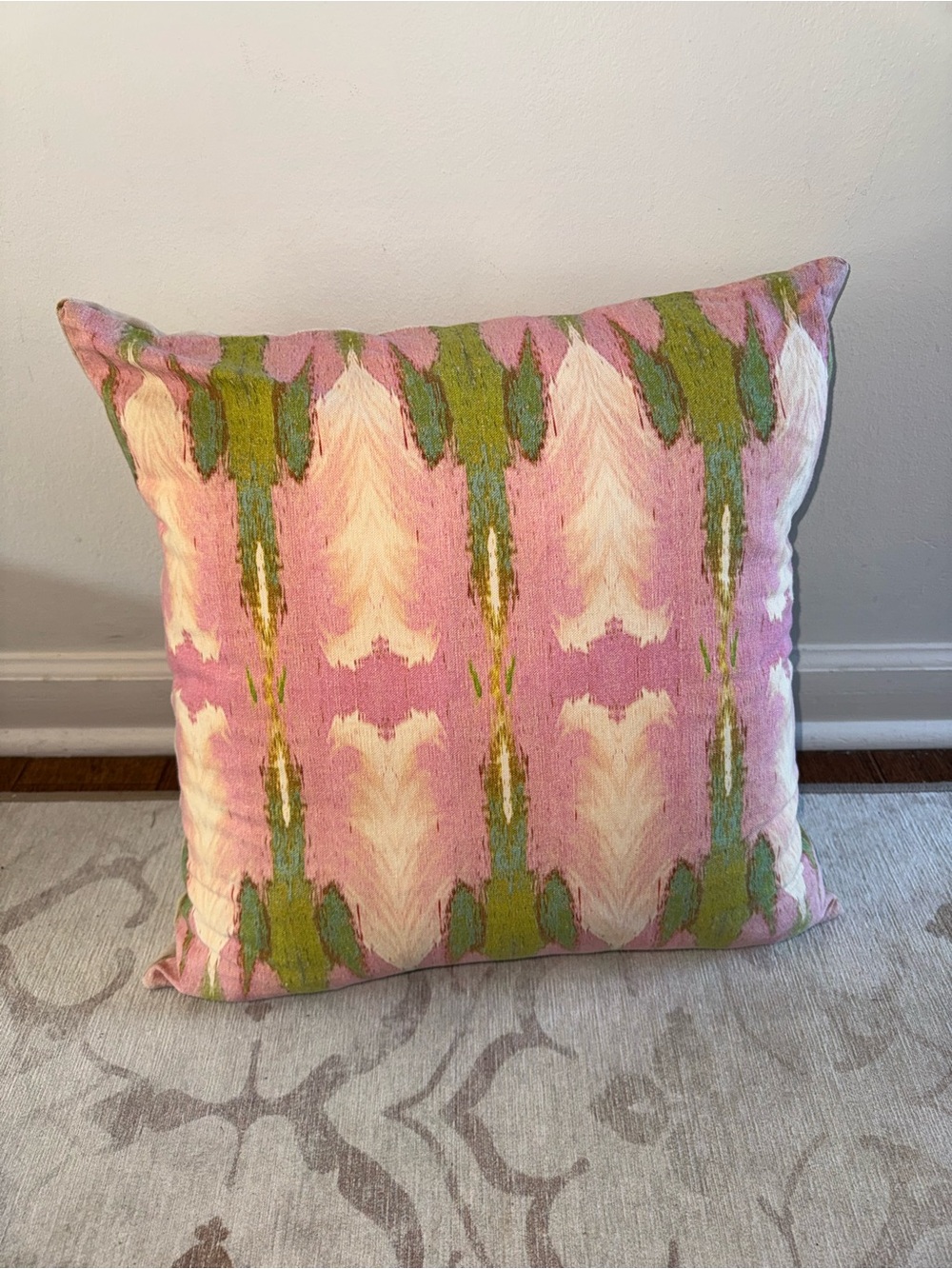Laura Park Cabana Pink 16-17” Custom Throw Pillow